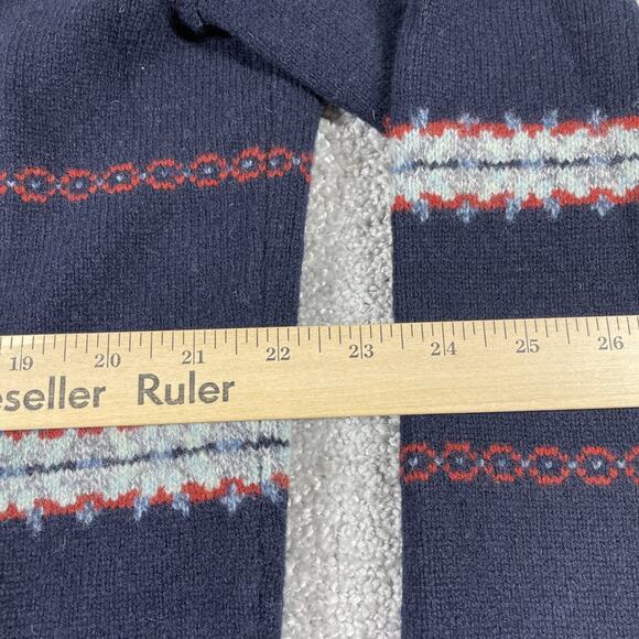 J Crew Factory Cardigan Mens Large Lambs Wool Shawl Collar Nordic Heritage - Picture 8 of 13